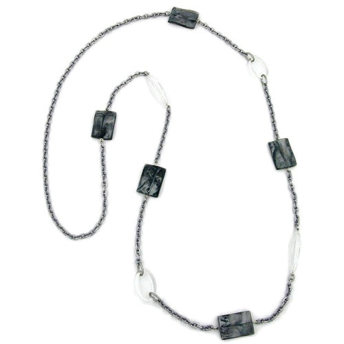 Chain 25x16mm square plastic silver-grey crystal anchor chain aluminum 100cm