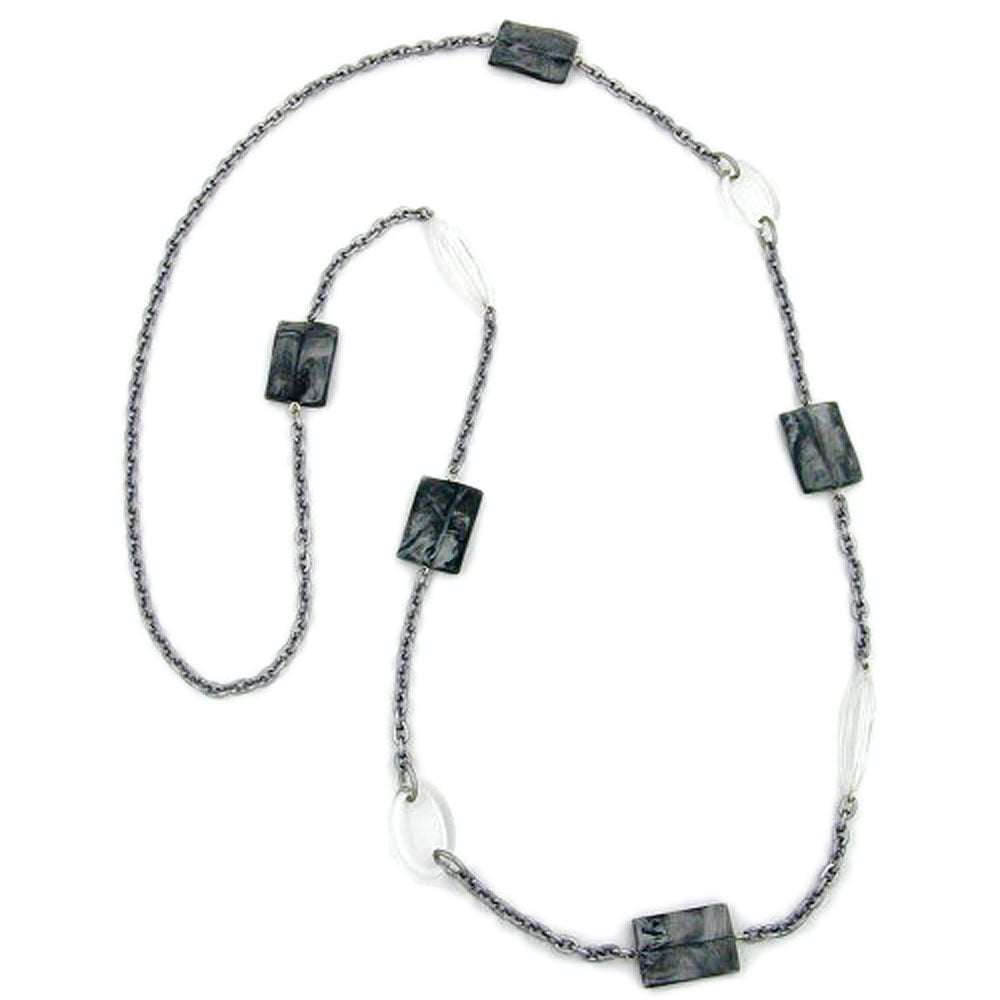 Chain 25x16mm square plastic silver-grey crystal anchor chain aluminum 100cm