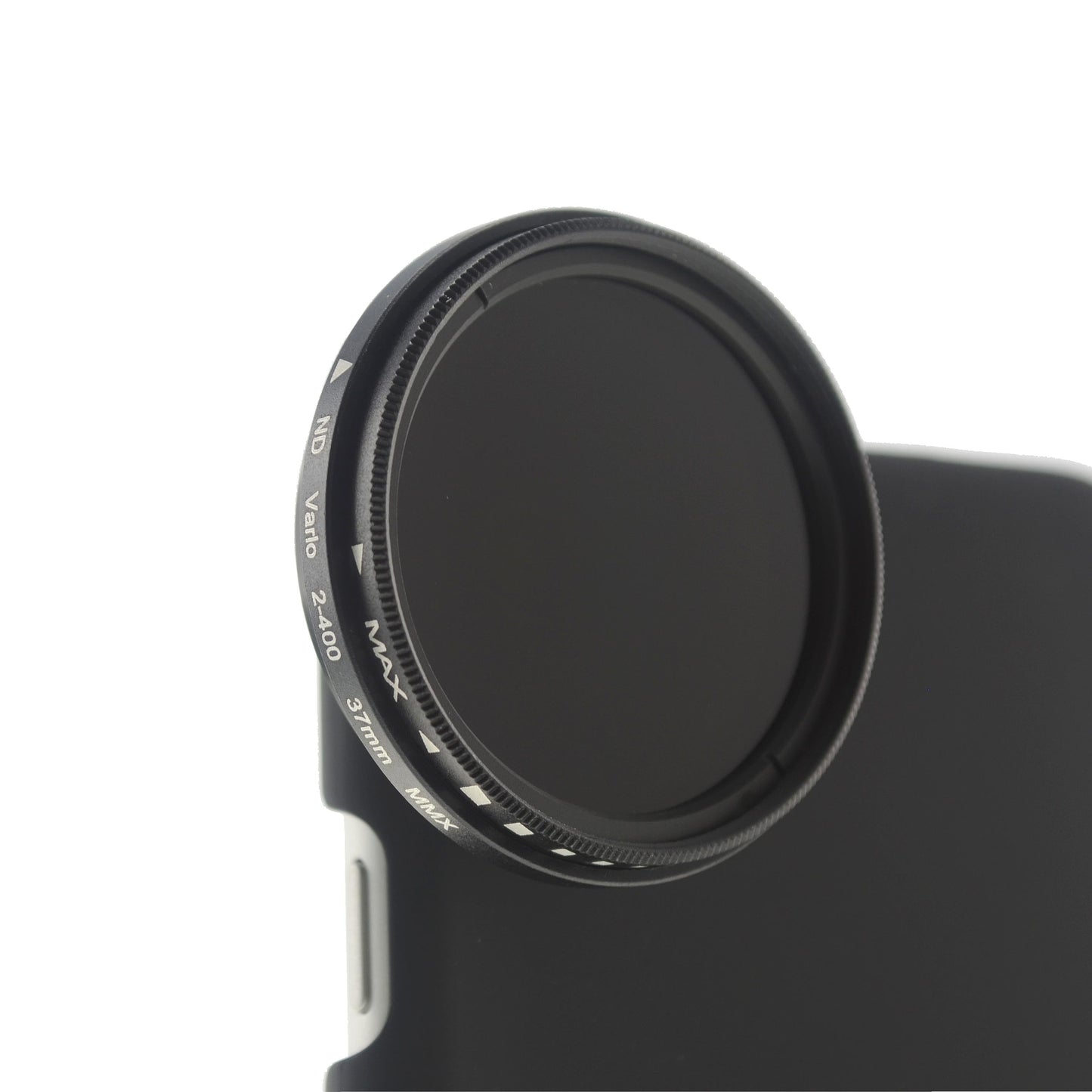 SYSTEM-S ND sía 37 mm sett með hlutlausri þéttleikasíu, gráum sía með hulstri fyrir iPhone 7 Plus og 8 Plus