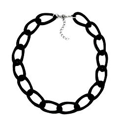 Chain wide armour chain links plastic black-glossy 45cm