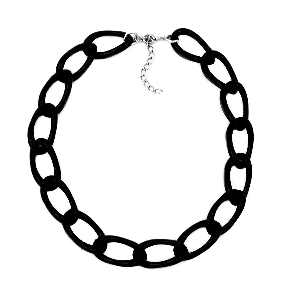 Chain wide armour chain links plastic black-glossy 45cm