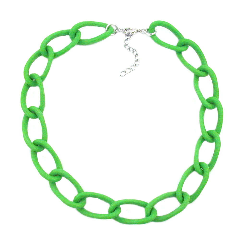 Chain wide armour chain links plastic green-matt 45cm