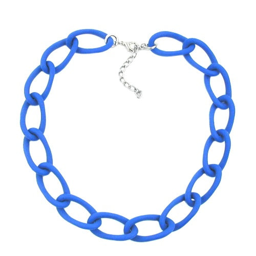 Chain wide armour chain links plastic jeans blue matt 45cm