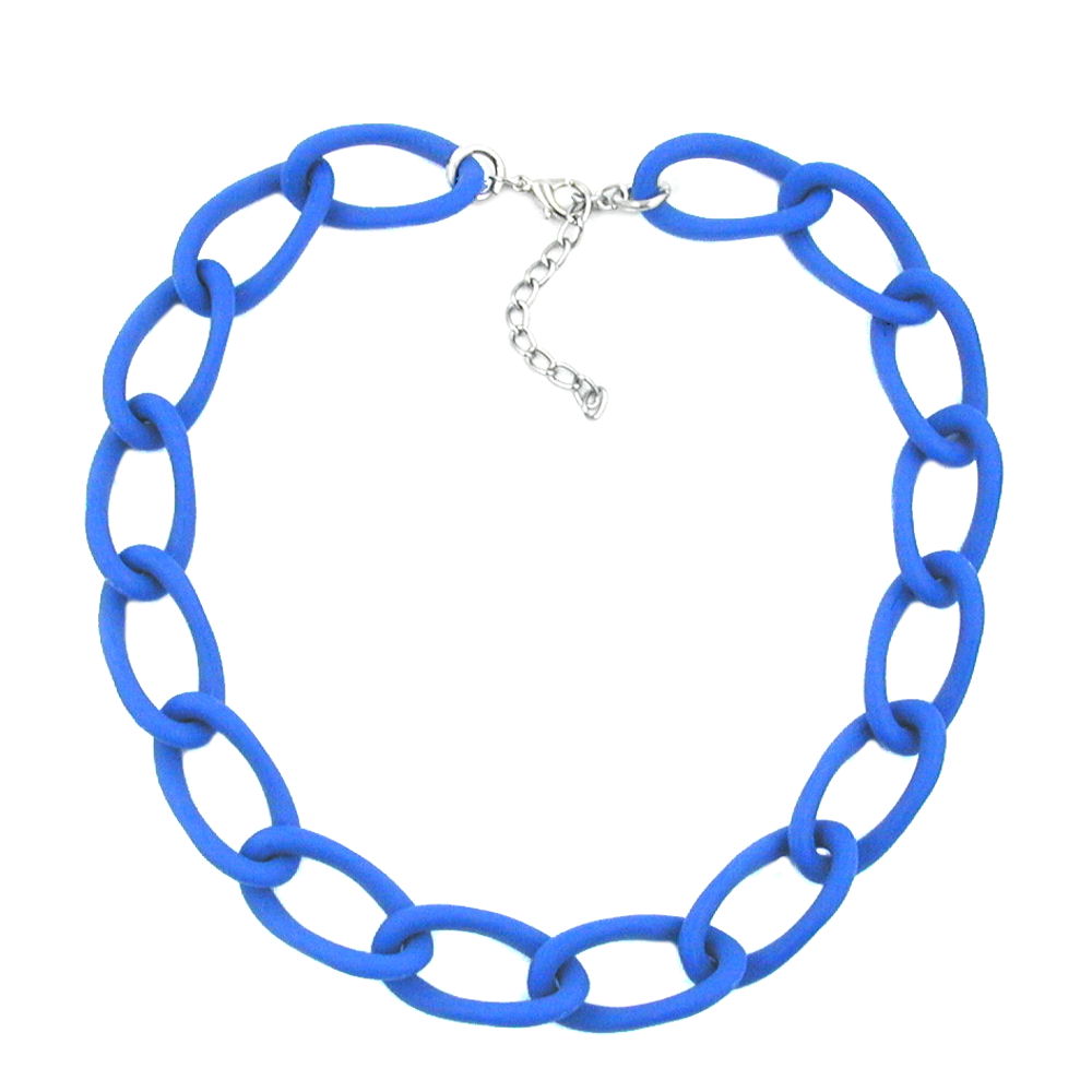 Chain wide armour chain links plastic jeans blue matt 45cm
