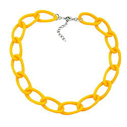 Chain wide armour chain links plastic sun yellow matt 45cm