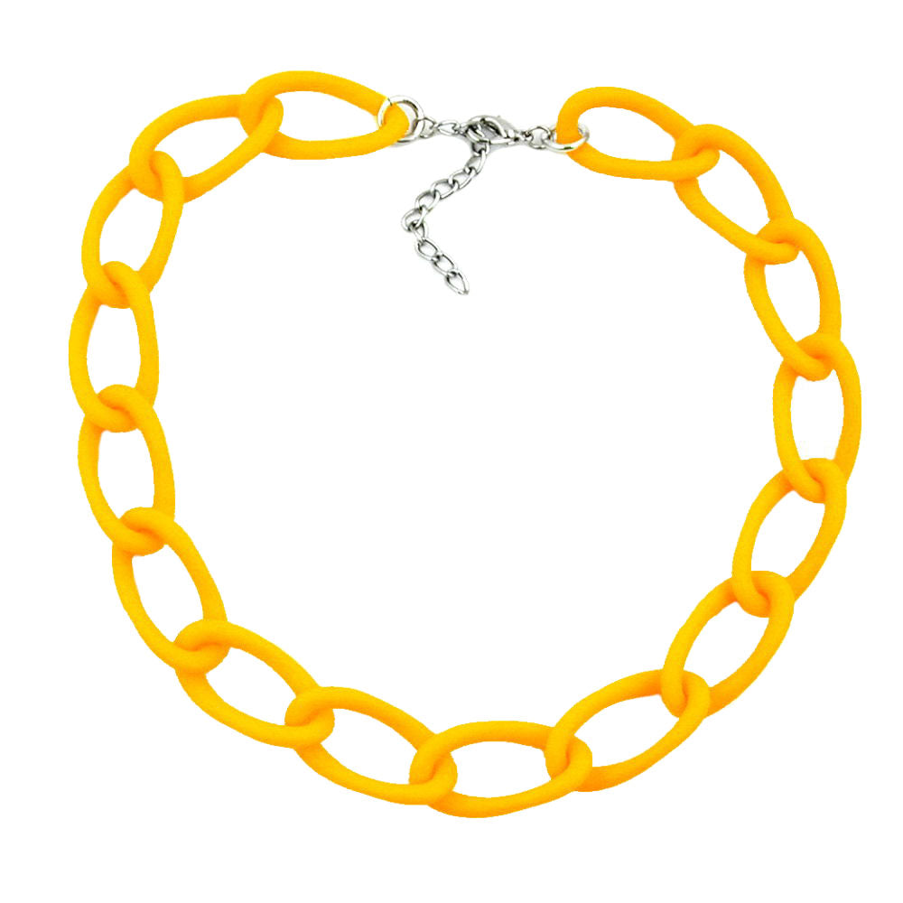 Chain wide armour chain links plastic sun yellow matt 45cm
