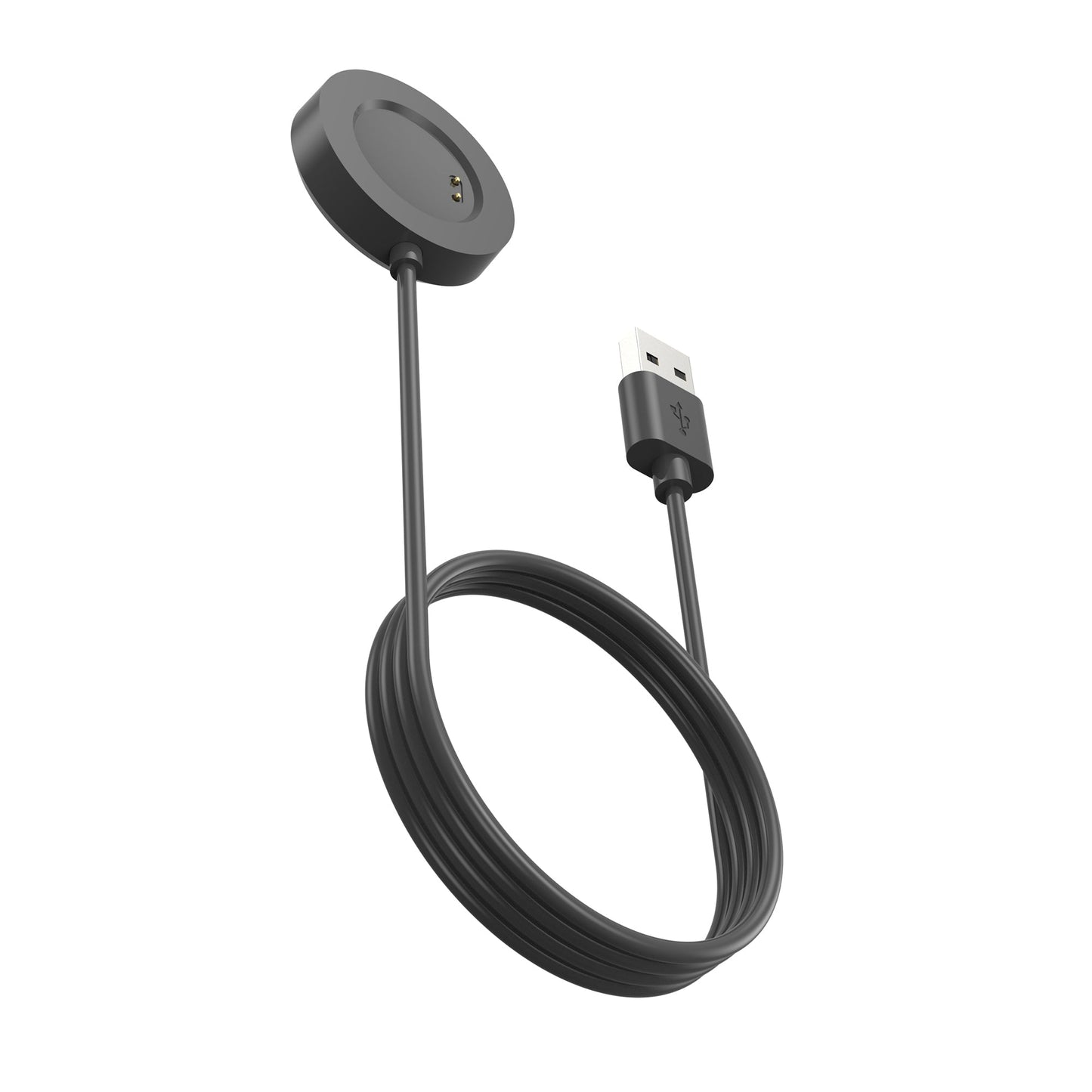 SYSTEM-S USB 2.0 snúra 100 cm hleðslustöð fyrir Realme Watch 3 Pro snjallúr í svörtu