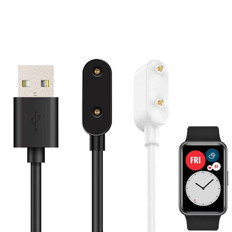 SYSTEM-S USB 2.0 Kabel in Weiß Ladekabel für Huawei Watch Fit Smartwatch