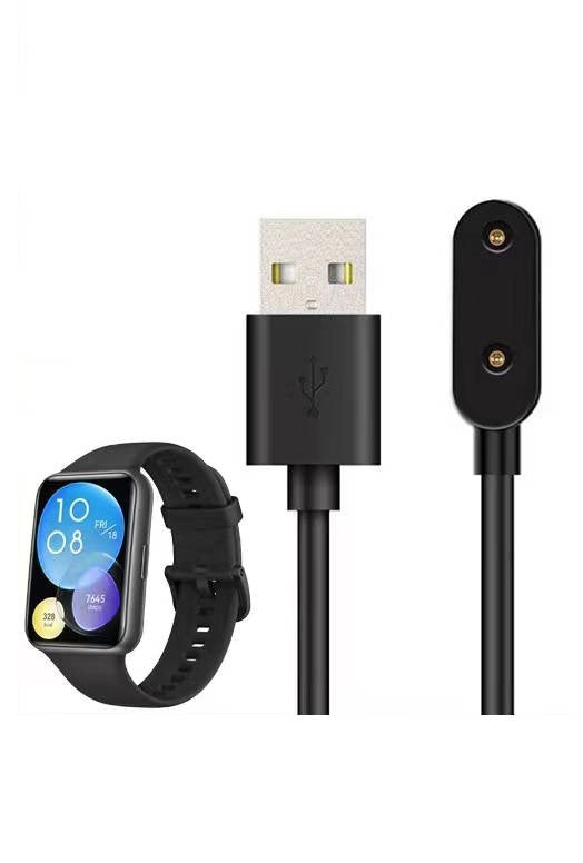 SYSTEM-S USB 2.0 Kabel 100 cm Ladekabel für Huawei Watch Fit 2 Smartwatch in Schwarz