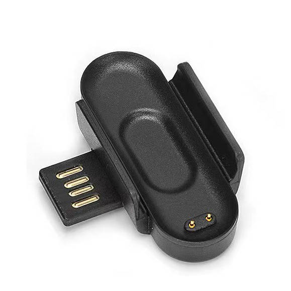 SYSTEM-S USB 2.0 snúra 100 cm hleðslustöð fyrir Xiaomi Mi Smart Band 7 snjallúr í svörtu