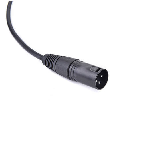 SYSTEM-S LAN Kabel 30 cm RJ45 Buchse zu XLR 3 Pin Stecker Schraube in Schwarz