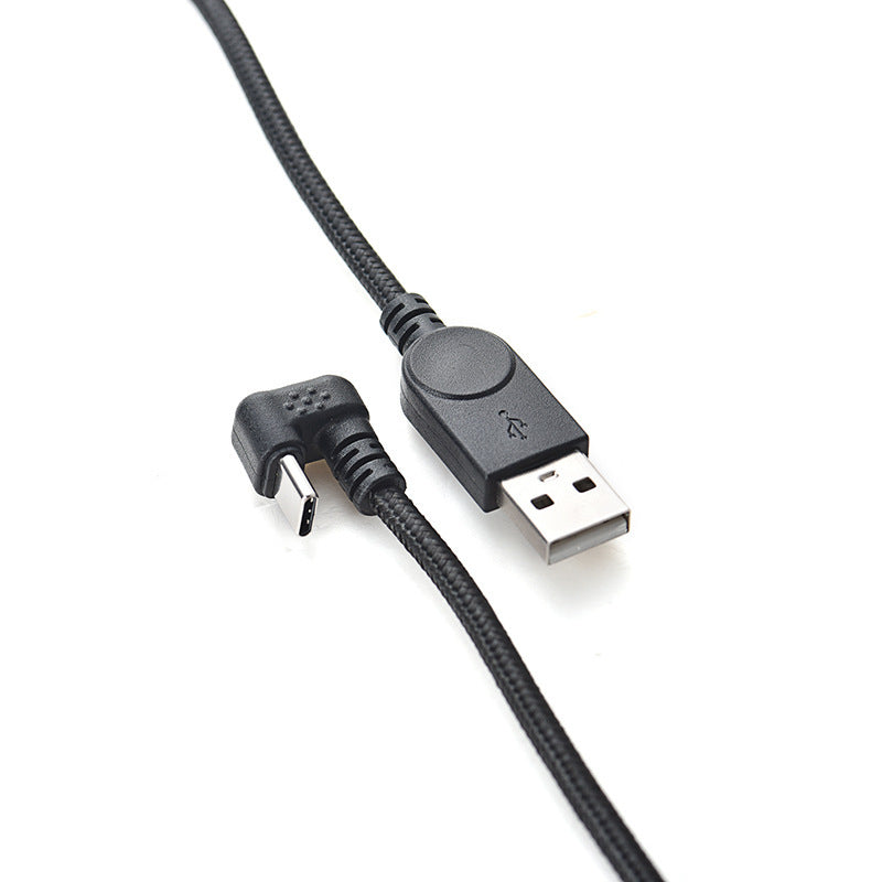 SYSTEM-S USB 3.1 cable 150 cm Type C plug to 2.0 A plug 180° U Turn angle