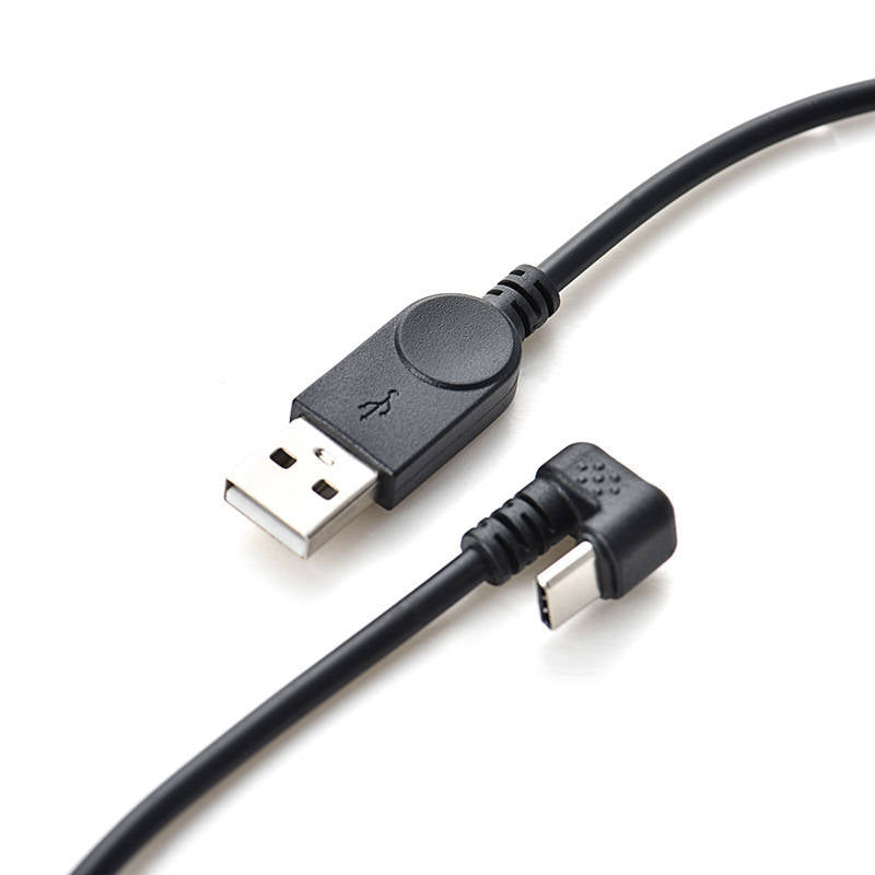 SYSTEM-S USB 3.1 cable 150 cm Type C plug to 2.0 A plug 180° U Turn angle