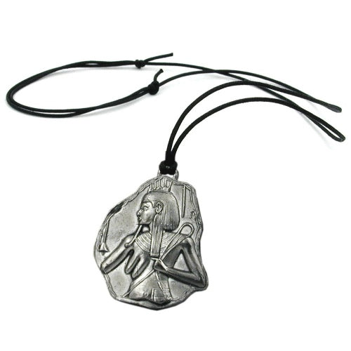 Keðja 45x42mm plata egypsk lágmynd af tini hengiskraut 100cm