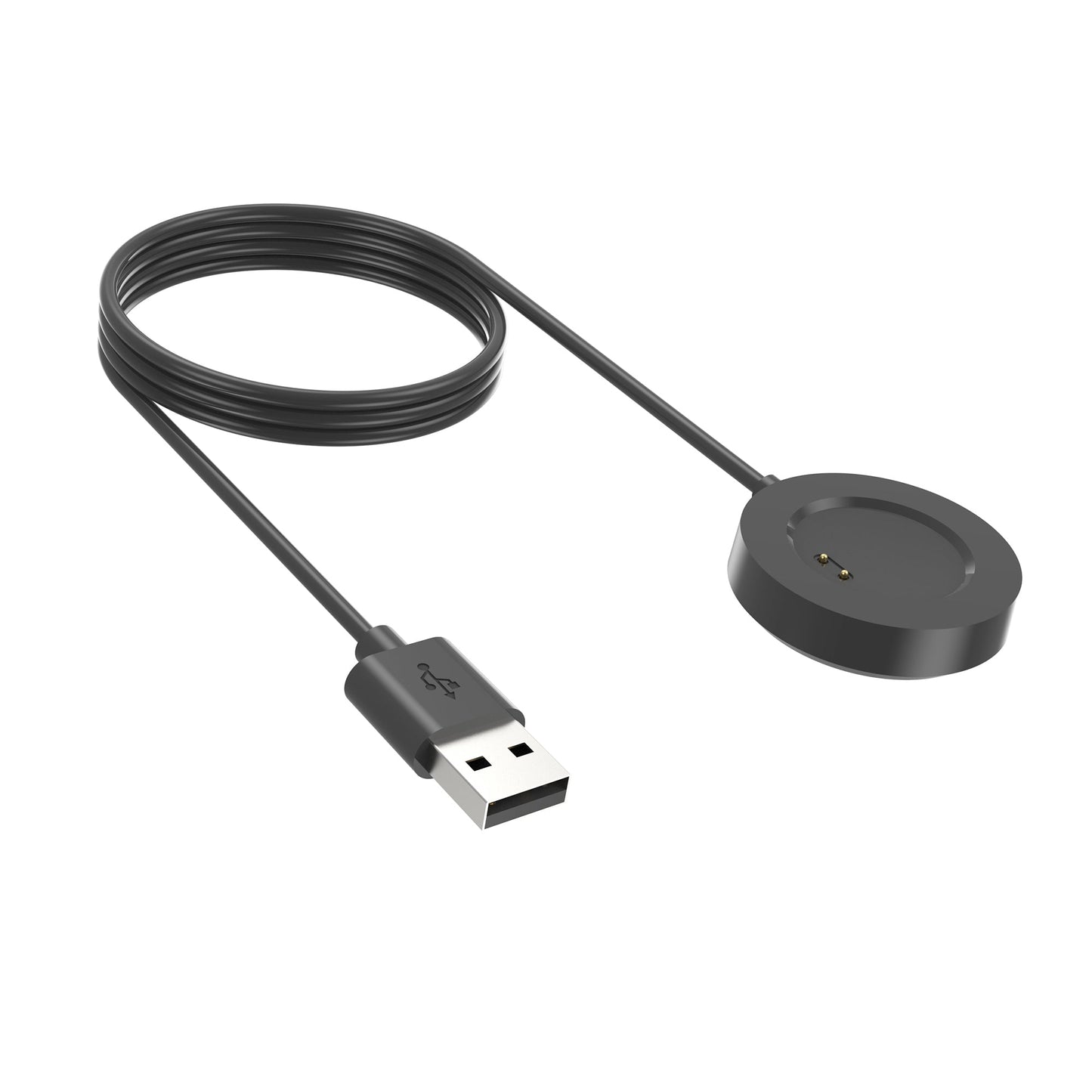 SYSTEM-S USB 2.0 snúra 100 cm hleðslustöð fyrir Realme Watch 3 Pro snjallúr í svörtu