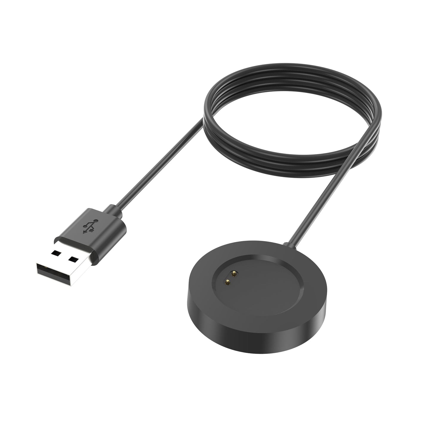 SYSTEM-S USB 2.0 snúra 100 cm hleðslustöð fyrir Realme Watch 3 Pro snjallúr í svörtu