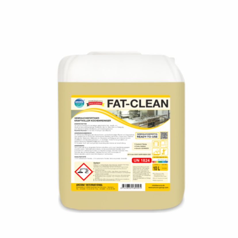 Arcora Fat-Clean Gebrauchsfertiger Kraftvoller Küchenreiniger | Kanister (10 l)