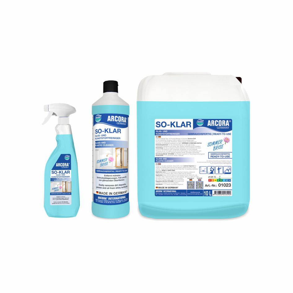 Arcora SO-CLEAR glass and plastic cleaner