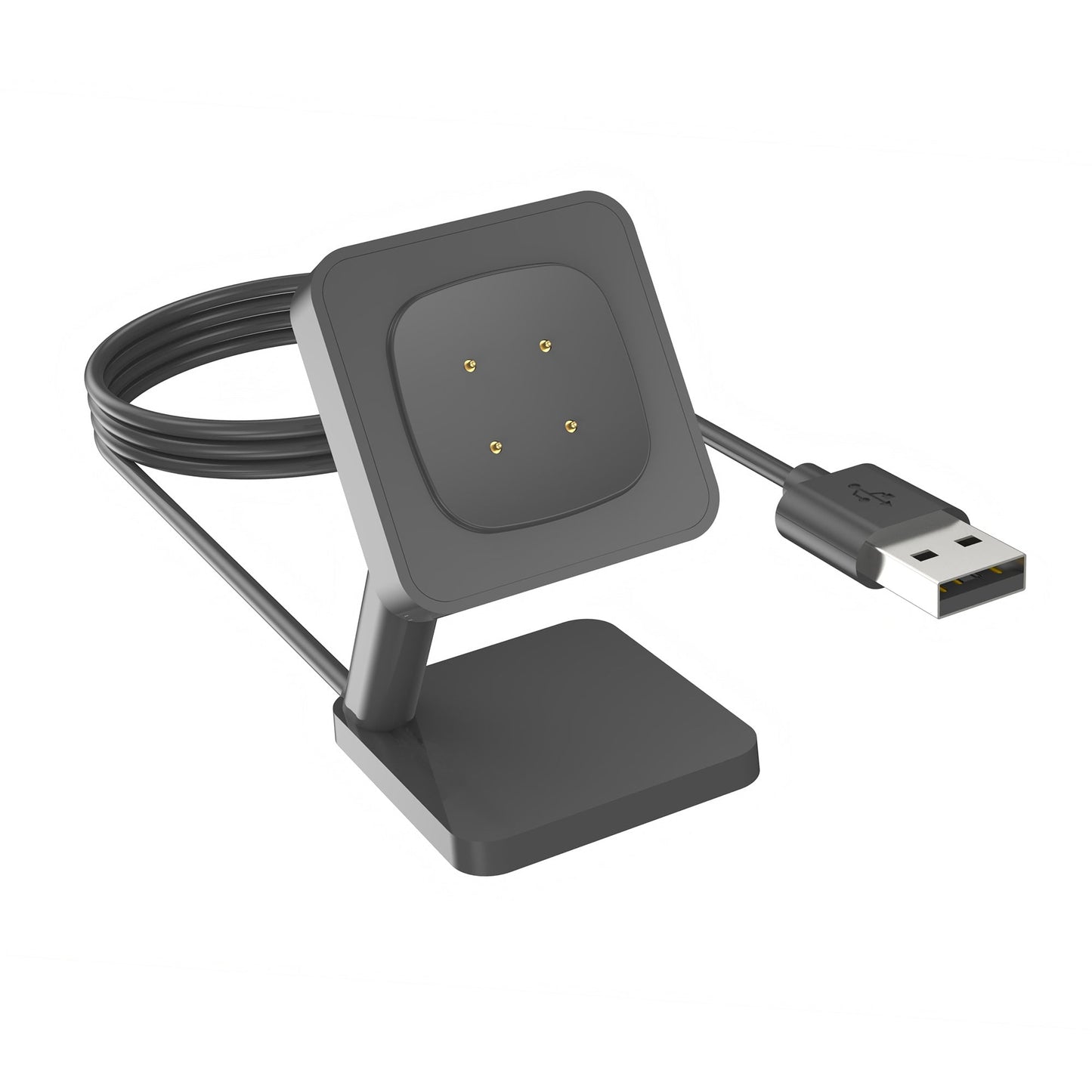 SYSTEM-S USB 2.0 snúra 100 cm hleðslustöð fyrir Fitbit Versa 4 3 Sense 2 1 snjallúr