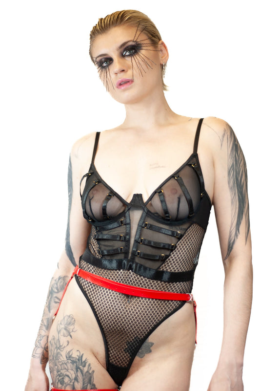 Lace See Through Bodysuit