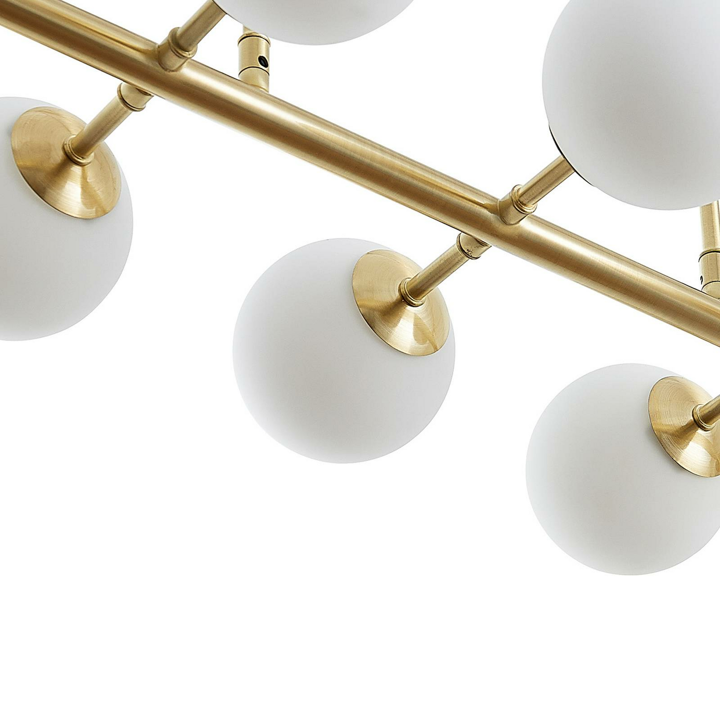 B-grade Lindby Kiamo pendant light, ceiling lamp, light fixture with opal glass shades