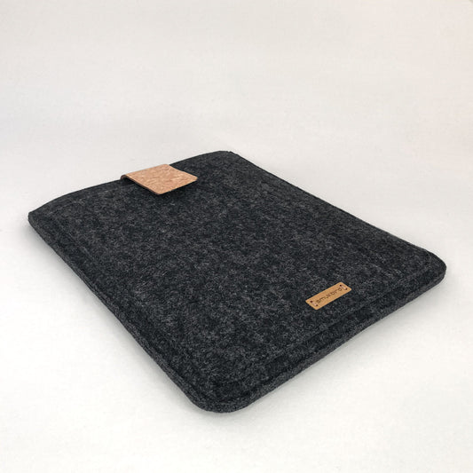 Sérsmíðað spjaldtölvuhulstur | með segullokun og aukahólfi | antrasít - Litríkt | Gerð "HAKA"