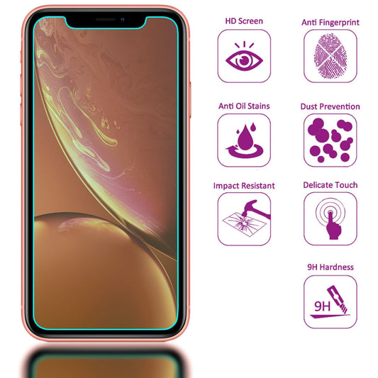 NALIA 2 Pack Schutz Glas für iPhone 11 / iPhone XR, Handy Display Schutz Folie