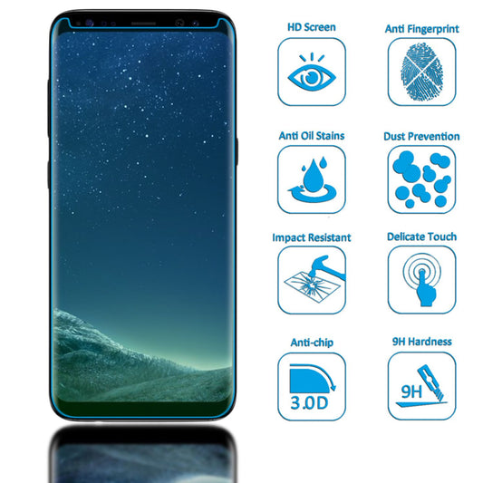 NALIA Schutzglas für Samsung Galaxy S8 Plus, 9H Full Cover Displayschutz Glass