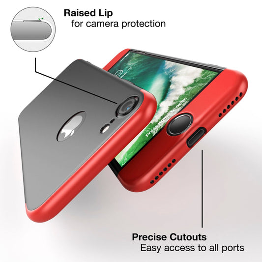 360° símahulstur með skjávörn fyrir iPhone 7 frá NALIA, 360° hulstur