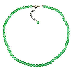 Chain 6mm pearl plastic kiwi-transparent 42cm