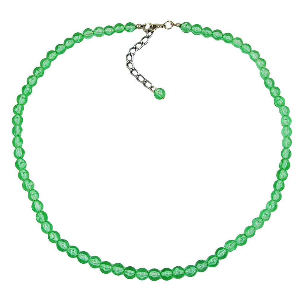 Chain 6mm pearl plastic kiwi-transparent 42cm