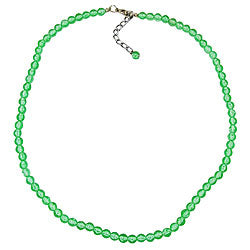 Chain 6mm pearl plastic kiwi-transparent 50cm