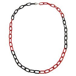 Keðja 8mm anodíseruð keðjuakkeri breið rauð-svört áli 60cm