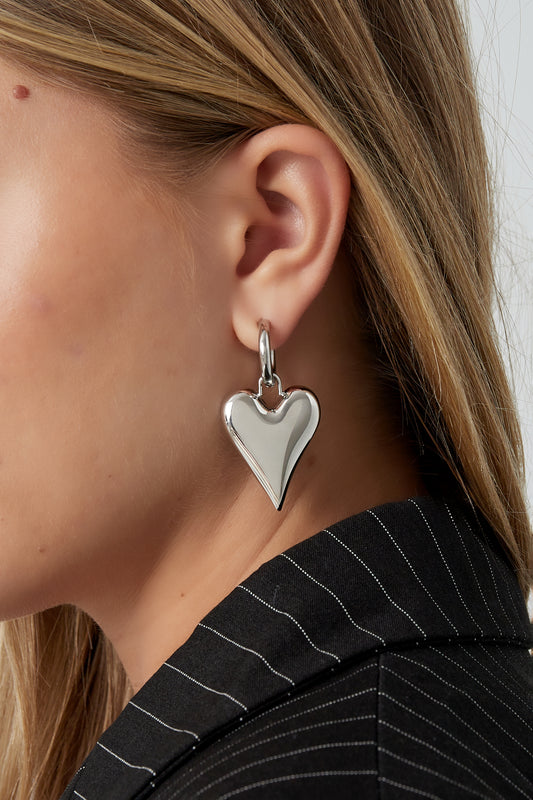 Große Herz-Anhänger-Ohrringe