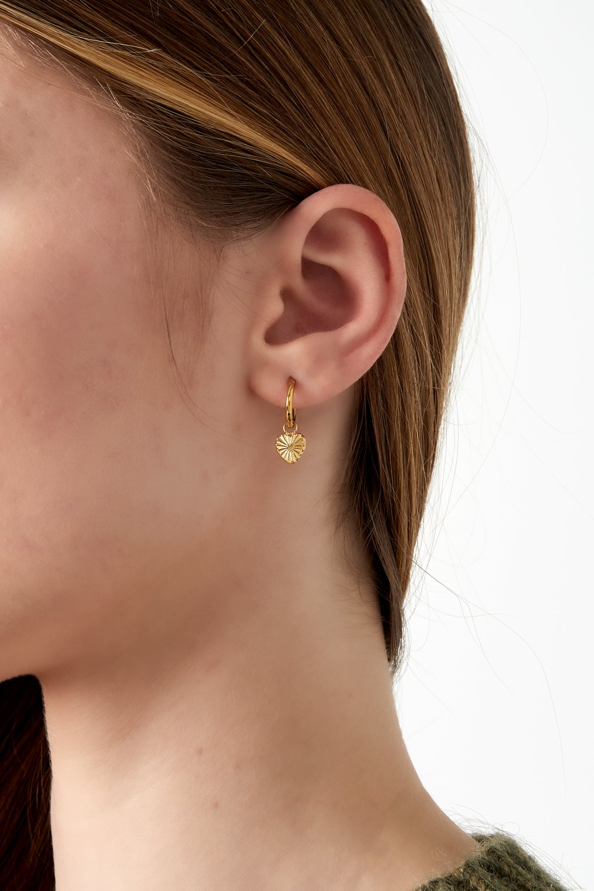 Ohrringe „Pure Love“ – Goldfarbe - Goldfarbefarbe