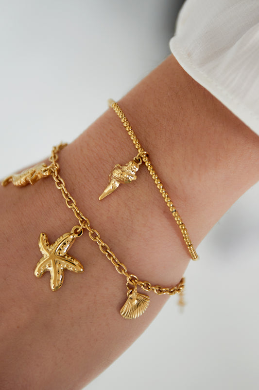 Einfaches Muschelarmband