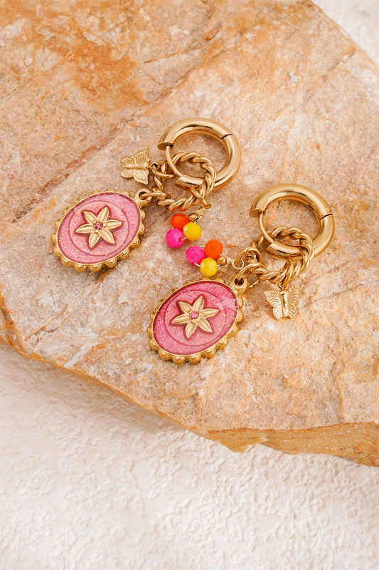 Pink Stardust Ohrringe - Goldfarben