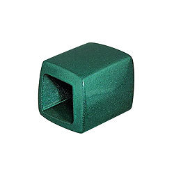 Tafhringur 45x36x18mm sexhyrningur grænn-málmgljáandi plast