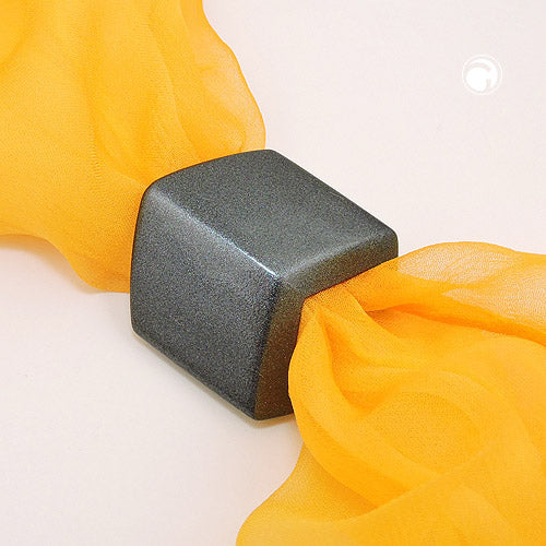 Tafhringur 45x36x18mm sexhyrningur grár-antrasít-málmgljáandi plast