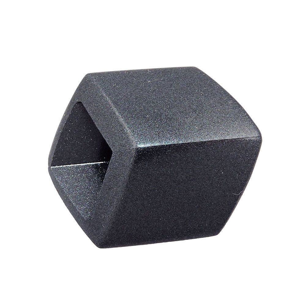 Tafhringur 45x36x18mm sexhyrningur grár-antrasít-málmgljáandi plast
