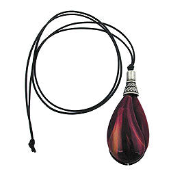 Keðja 85x36mm dropi fjólublár-marmari glansandi 100cm