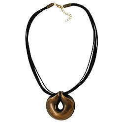 Keðja 52mm plasthengiskraut úr fornmessingi, svart, 50cm