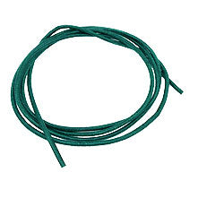 Leðursnúra úr kringlóttu nautalundi 2mm, lituð í tyrkis, ca. 1m
