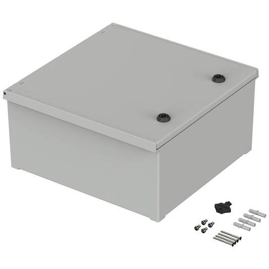 Stjórnskápur úr ljósgráum pólýester úr Bopla Polysafe PS 442, flokkur B, 400x400x200 mm