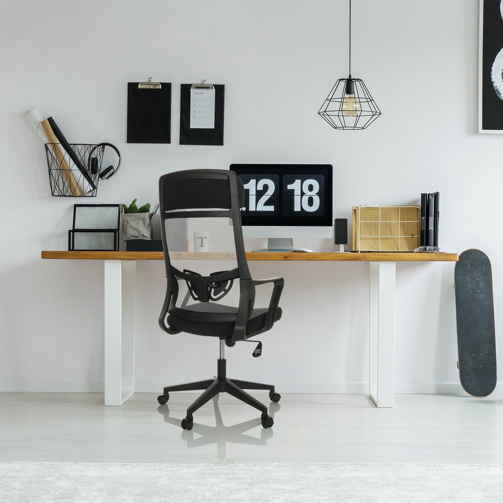 B-flokks Hjh skrifstofustóll Nekeo möskvaefni svartur 150