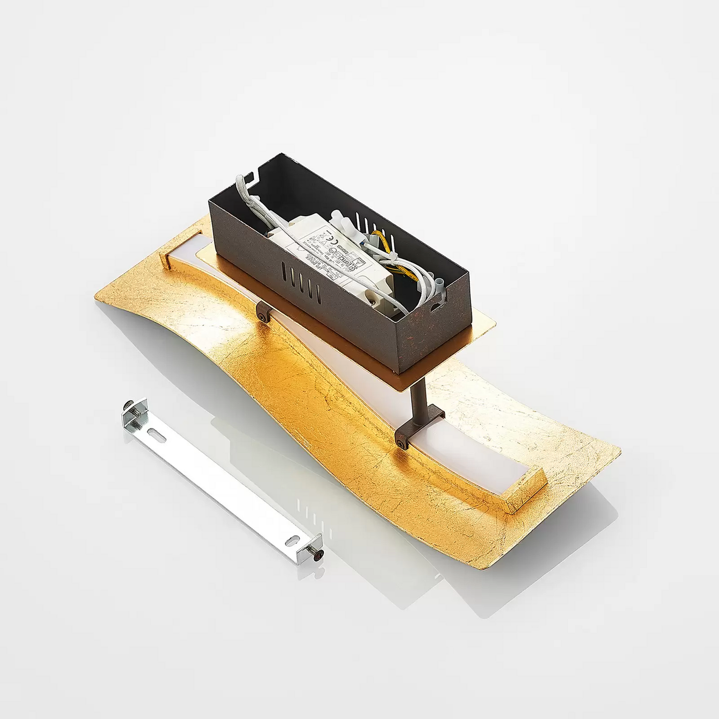 B-grade Lindby Larisa LED wall light in wavy shape, wall lamp, outdoor wall lamp