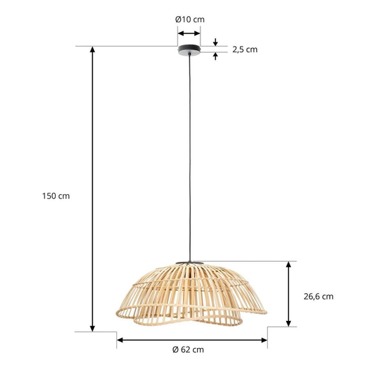 B-stock Lindby Ilajus Pendant ø62 Bamboo hanging light pendant light lamp Bam184