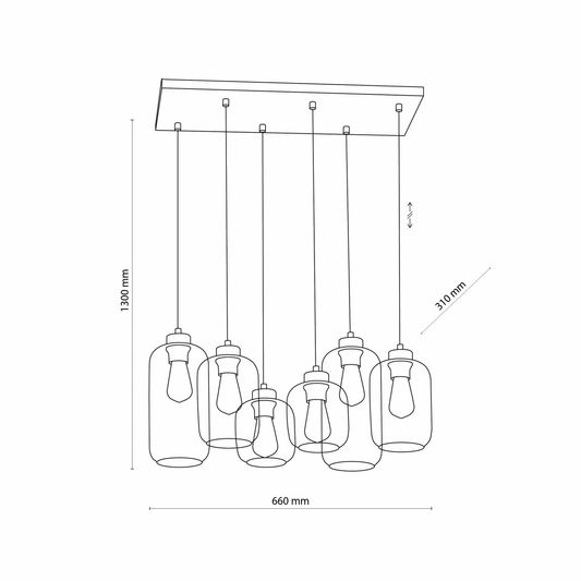 B-stock Euluna pendant light Marco Brown ceiling lamp pendant light living room lamp E27