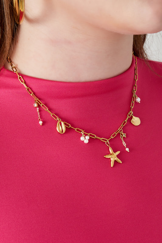 Strandtag-Halskette – Goldfarben