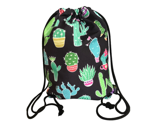 Kaktus íþróttataska svart/beige